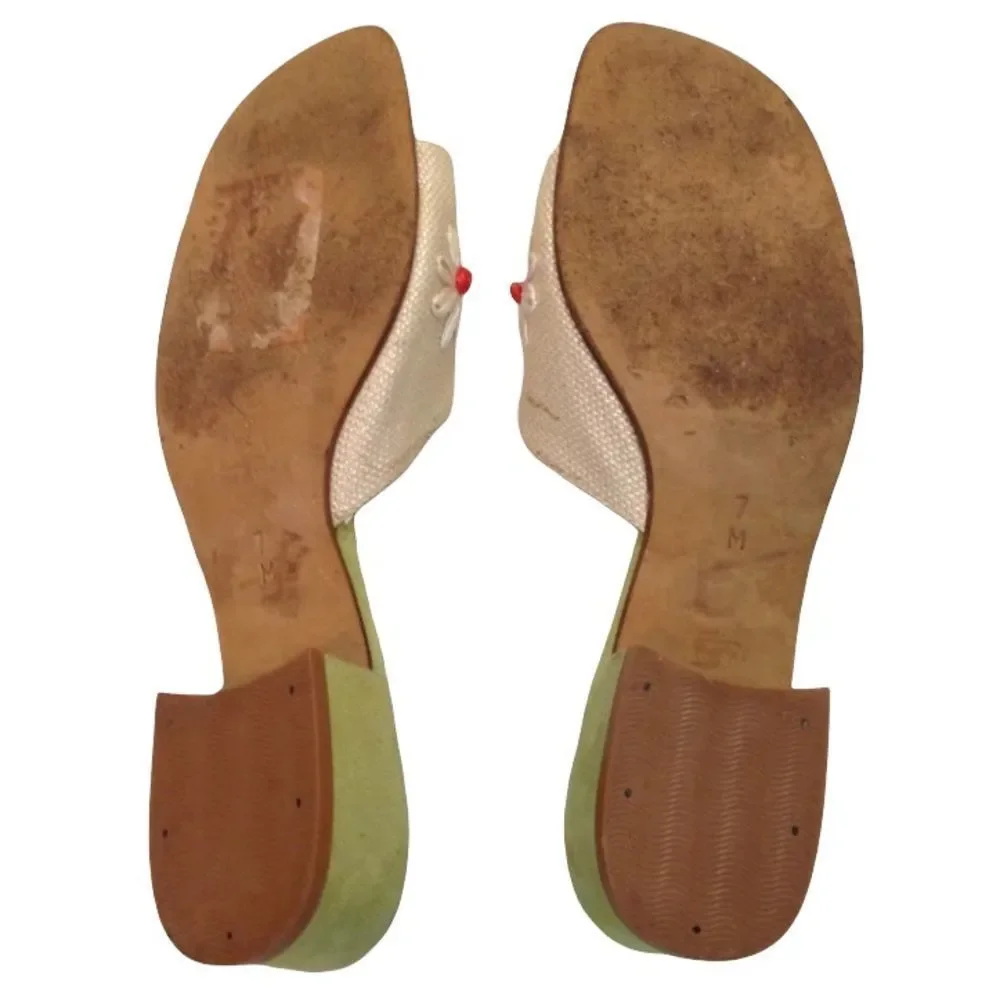 Vintage Zalo Sandals With Flowers - Picture 3 of 6